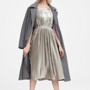 Metallic pleated dress